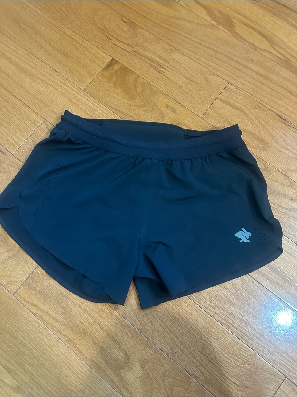Women's Black Athletic Running Shorts with Subtle Logo